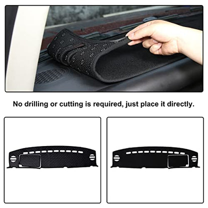 Aunginsy Car Dashboard Cover Mat Compatible with Toyota FJ Cruiser 2007-2021 SUV Dashboard Dash Cover Nonslip Black Mat Sun Pad Dash Carpet Sunshade Glare UV Rays Protector Car Interior Accessories - color: Black(RHD)