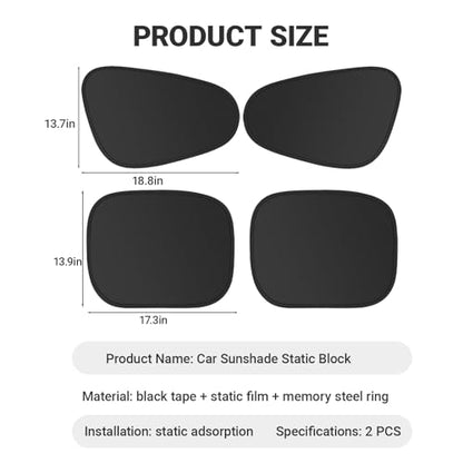 Car Side Window Sun Shades, 4 PCS Front and Rear Window Sunshades Privacy Curtains, Sun Glare and UV Rays Protection, Block Light for Breastfeeding, Taking a nap, Changing Clothes, Camping - size: 4 PCS