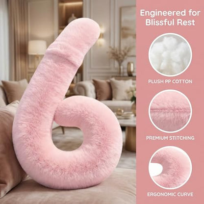 Long-Distance Travel Neck Pillow Car Sleep Aid Pillow, Home/Office Lumbar Pillow, Ergonomic Wrap-Around Neck Pillow, Neck Support for Adults and Children, Multifunctional Travel Pillow - color: Pink