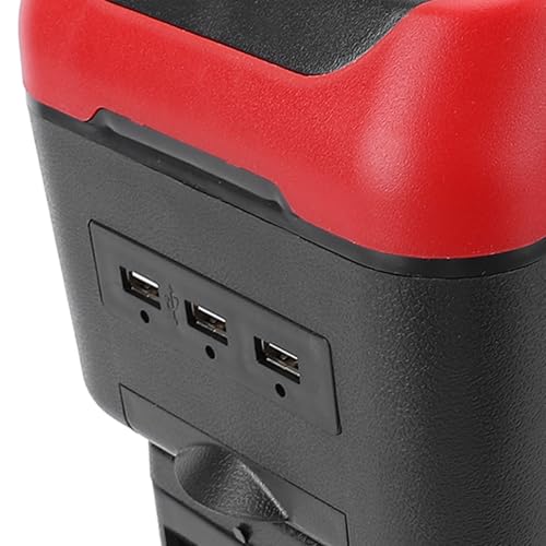 Acouto Car Armrest Box with 6 USB Charging Ports - Double Layer Console for SUV, Truck, and Car (Red) - color: Red