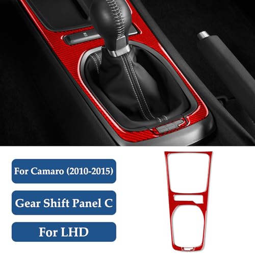 Car Gear Shift Box Panel Sticker Carbon Fiber Decal Interior Trim for Chevrolet Camaro 2010 2011 2012 2013 2014 2015 Accessories - color: Gear Shift Box Panel