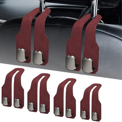 Car Seat Headrest Hooks for Purses and Bags, 4 Pack Bag Purse Holder for Car With Double Metal Hooks, Car Purse Hanger, Headrest Back Seat Handbags Hook Cute Hanging Accessories, hot pink - color: Hot Pink 4pcs