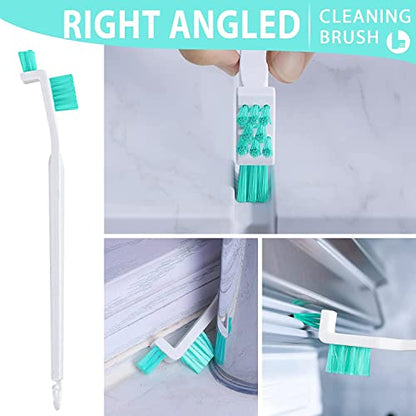 Lumkew Small Cleaning Brushes for Small Spaces, Tiny Household Cleaning Supplies Tools, Mini Crevice Cleaning Brush Scrub Narrow Corner Nook Track Grooves Bathroom Kitchen Home Detailing, 16 Pcs - size: F-16pcs