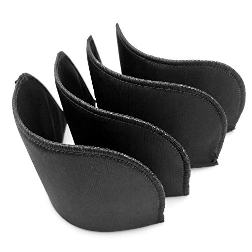 YEQIN Covered Set-in Shoulder Pads (2 Pair of Black) - color: Black
