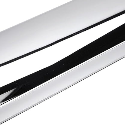94975Y Chrome Side Window Visor Wind Vent Deflector,4pcs Outside Mount Style Sun Rain Guards for 2015-2022 Ford F150/F250/F350 Super Duty Crew(Supercrew) cab - size: 4pcs 15-20 Crew Cab(chrome)