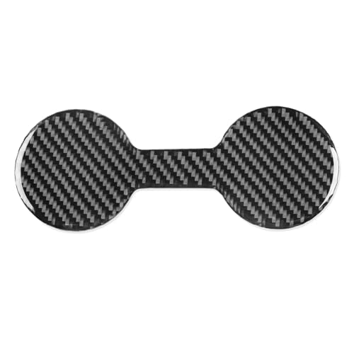 Black Carbon Fiber Compatible with Chevy/Chevrolet Malibu 2016-2025 2017 2018 2019 2020 2021 2022 2023 2024 Accessories Car Cup Coaster Cup Holders Embedded Cover Interior Trim Decal - color: Cup Holder Pad