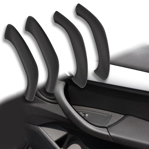Interior Front Door Pull Panel Handle Cover Driver Passenger Side Pair Replacement Kit for BMW X1 F48 2016-2019, X2 F39 2018-2019 Inner Armrest (Black, 4pcs) - color: Black, size: 4 Pieces
