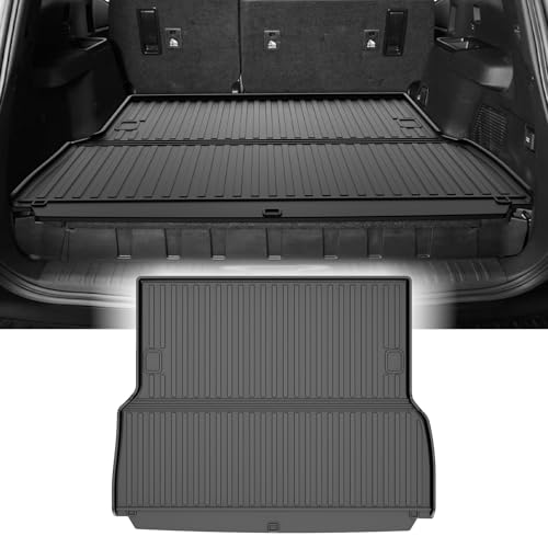 AOMSAZTO Cargo Mat Compatible with Toyota Land Cruiser & GX550 2024-2025: TPE All Weather Protection Car Cargo Liner - Interior Accessories - Rubber Truk Mat (Only for 5 Seat) - style: 2024-2025 | For Toyota Land Cruiser Cargo Mat