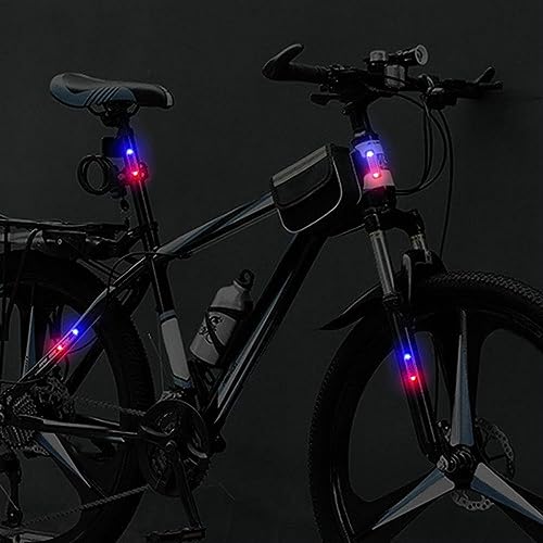 Emergency Strobe Light Strip, Ultra mini Solar Warning Flash, Emergency Safety Warning LED mini car Bicycle Motorcycle Strobe Light (Blue Light+red Light) - color: Blue light+red light
