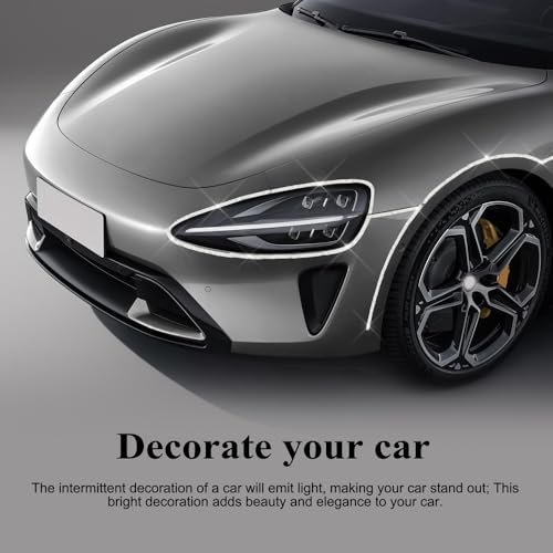 Bling Car Trim Self Adhesive Strip, 16.4Ft Crystal Rhinestone Vehicle Dashboard Line Molding Stickers, Universal Diamond Auto Interior Exterior Decor Accessories for Women Girls (White)