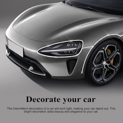 Bling Car Trim Self Adhesive Strip, 16.4Ft Crystal Rhinestone Vehicle Dashboard Line Molding Stickers, Universal Diamond Auto Interior Exterior Decor Accessories for Women Girls (White)