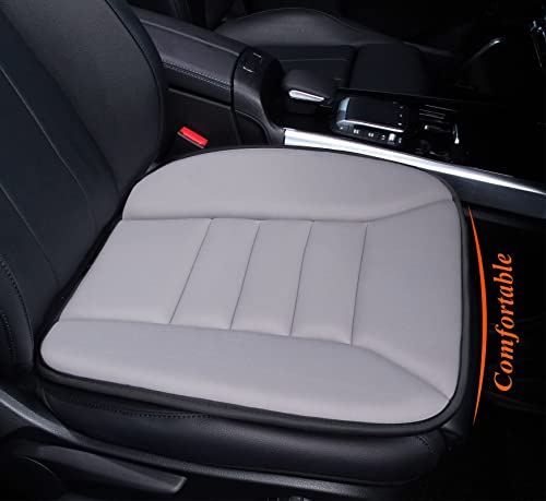 kingphenix Car Seat Cushion with 1.2inch Comfort Memory Foam, Seat Cushion for Car and Office Chair (Gray) - color: Gray, size: Front Seat Cushions