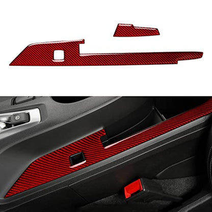 Car Sticker Carbon Fiber Decal Interior Trim Cover for Chevrolet Camaro ZL1 2016 2017 2018 2019 2020 2021 2022 2023 Accessories （Armrest Box Panel） - color: Armrest Box Panel