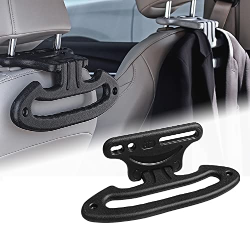 3 in 1 Car Headrest Coat Hanger - Black - color: Black