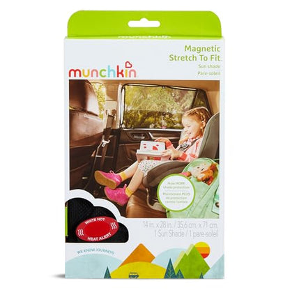 Munchkin® Brica® Magnetic Stretch to Fit™ Sun Shade, Black, 1 Pack - size: 18x34 Inch (Pack of 1), style: 1 Shade per Package
