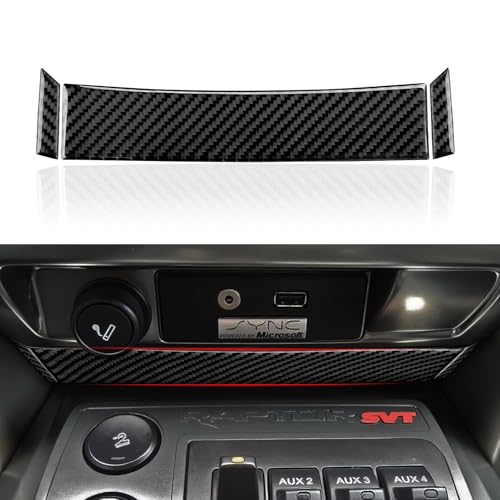 Youtaiche Car Center Console Bottom Storage Box Panel Carbon Fiber Decal Sticker Interior Trim Cover for Ford F150 2009 2010 2011 2012 2013 2014 Accessories (Style C) - color: Console Bottom Storage Box, C