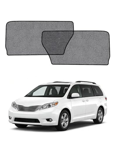 Car Window Shade for Toyota Sienna 2013-2018,2 Pack UV & Glare Protection, Breathable Privacy Screen, Insect & Bug Blocker Magnetic Mesh Side Rear Sun Shades for Baby Camping, Napping & Travel - size: 2PC for Toyota Sienna(2013-2018)