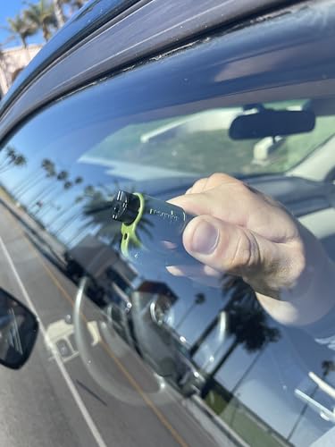 resqme The Original Emergency Keychain Car Escape Tool, 2-in-1 Seatbelt Cutter and Window Breaker, Made in USA, Family Pack of 3, Black, White, Army Green - Compact Emergency Hammer - color: Black, White, Army Green