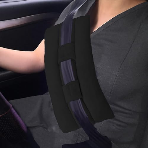 Mastectomy Seatbelt Pillow, Seat Belt Pillow Post Surgery, port pillows for chemo patients seatbelt, Seat Belt Cushion for Heart Surgery Recovery, Hysterectomy Abdominal Incision Recovery Seatbelt - color: Black