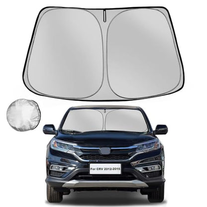Windshield Sun Shade for Honda CRV 2012-2016 CR-V SUV Foldable Sun Sunshade for Car Front Window Blocks UV Rays and Heat Automotive Interior Protector Custom Fit Accessories - size: for 2012-2016 Honda CRV CR-V