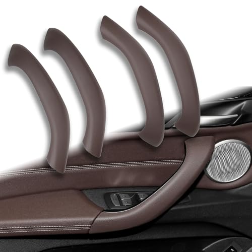 Interior Front Door Pull Panel Handle Cover Driver Passenger Side Pair Replacement Kit for BMW X1 F48 2016-2019, X2 F39 2018-2019 Inner Armrest (Mocha Brown, 4pcs) - color: Mocha Brown, size: 4 Pieces