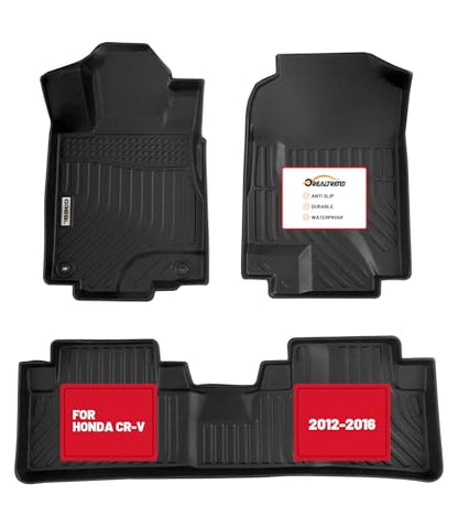 orealtrend Car Mats Replacement for Floor Liners Honda CR-V CRV 2012-2016 Heavy Duty All Weather Guard Black Front and Rear Car Carpet-Custom Fit-Tough Odorless - size: Floor Mats for Honda CR-V 2012-2016