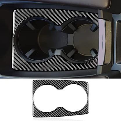 AIRSPEED for Mazda 6 2016-2017.5 with Automatic Transmission, Carbon Fiber Center Console Front Cup Holder Frame Cover Interior Trim - color: Front Cup Holder