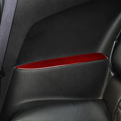 Car Rear Armrest Sticker Carbon Fiber Decal Interior Trim Cover for Chevrolet Camaro 2010 2011 2012 2013 2014 2015 Accessories - color: Rear Armrest