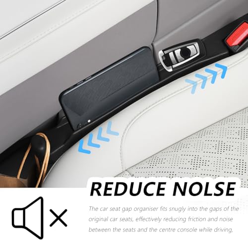 3 in 1 Car Seat Gap Filler Organizer,2PCS Multifunctional Car Seat Gap Plug with Storage Slot & Hook Function,Anti-Drop Cars Gaps Seats Filler Cars Clutter Catcher for SUVs Trucks