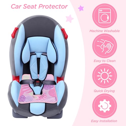 Car Seat Potty Training Protector, Waterproof Car Seat Liner with Anti-Slip Backing, Machine Washable Car Seat Cover for Baby Toddler Carseat, Stroller (Pink, 2PC) - color: Pink