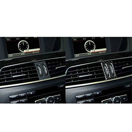 NVCNX Carbon Fiber Compatible with Mercedes-Benz C-Class W204 C250 C300 C350 C63 AMG 2012 2013 2014 Sedan / 2012-2015 Coupe Accessories Car Dash Center Air Vent Cover Interior Trim Sticker Decal 1PC - color: Dash Center Air Vent Trim - for 2012+