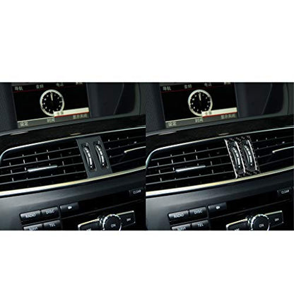 NVCNX Carbon Fiber Compatible with Mercedes-Benz C-Class W204 C250 C300 C350 C63 AMG 2012 2013 2014 Sedan / 2012-2015 Coupe Accessories Car Dash Center Air Vent Cover Interior Trim Sticker Decal 1PC - color: Dash Center Air Vent Trim - for 2012+