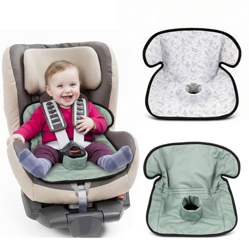 HunnmingRe 2 Pack Green Leaf Car Seat Protector for Potty Training Waterproof Piddle Pad Cover from Spillages Nappy Leaks Toilet Training Anti Slip Backing Strollers Carseat Liner for Toddlers Babies - style: Green Leaf
