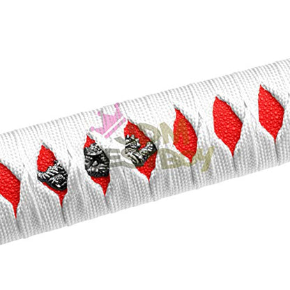 JDMBESTBOY Samurai Sword White Red Shift Knob Shifter Alloy Katana Adapters Universal 20cm - color: White Red, size: 20cm