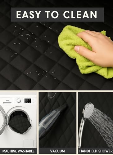 fidozen Waterproof Dog Car Seat Cover for Back Seat, Split Car Seat Covers for Dogs, Pet Backseat Cover for Dogs in Car, Nonslip Car Seat Protector, Seat Covers for Cars SUV Truck,seat Belt