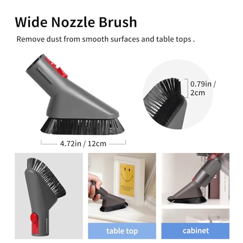 Replacement Attachment Kit compatible with Dyson V7 V8 V10 V11 V15 Absolute Animal Vacuum Cleaner, Flexible Extension Hose Mattress Tool Stiff Brush Soft Bristle Attachment, and Flexible Crevice Tool - color: Home Cleaning Kit