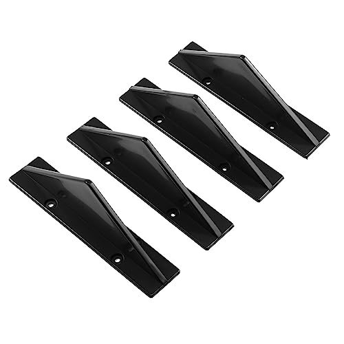 4pcs Car Rear Lower Bumper Wing Lip Diffuser, Anti-Crash Accessories Spoiler Shark Fin Protector, Rear Bumper Splitter Lip Wing with Screw, Universal Auto Decoration for Car SUV Truck - style: Straight/Black