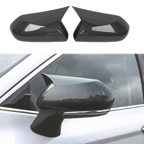 2 Pieces Rearview Mirror Covers suitable for Toyota Avalon 2019 2020 2021 2022 2023 2024 Anti-Scratch Car Rearview Mirror Frame Replacement Decoration Sports Accessories -Carbon fiber - color: Carbon fiber, size: 2019-2024 for Avalon with horns