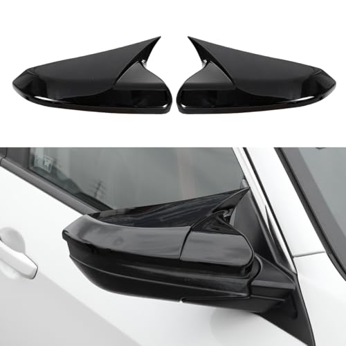 YINGTUU for Honda Civic 10th Gen 2016-2021 Accessories Ox Horn Rearview Mirror Cover Trim Protector Cap ABS Glossy Black - color: Ox Horn Rearview Mirror Cover Trim-black