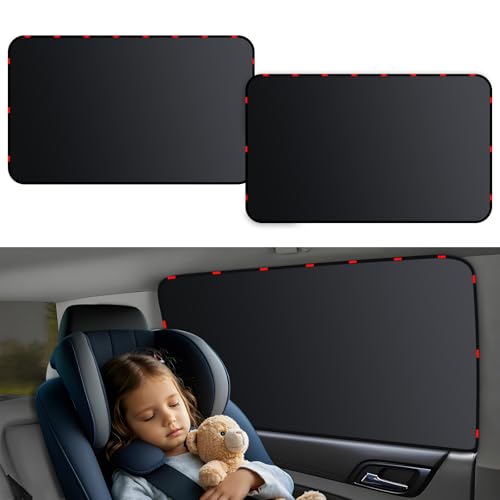 ZATOOTO Car Window Shade for Baby Car Privacy Shades Full Blackout Car Window Covers for Back Window Magnetic Side Window Shade Universal Cool Down Your Car Great for Traveling, Camping Privacy - size: Blackout (Rear)-2pcs