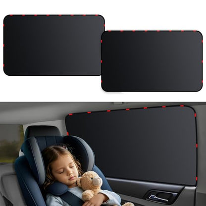 ZATOOTO Car Window Shade for Baby Car Privacy Shades Full Blackout Car Window Covers for Back Window Magnetic Side Window Shade Universal Cool Down Your Car Great for Traveling, Camping Privacy - size: Blackout (Rear)-2pcs