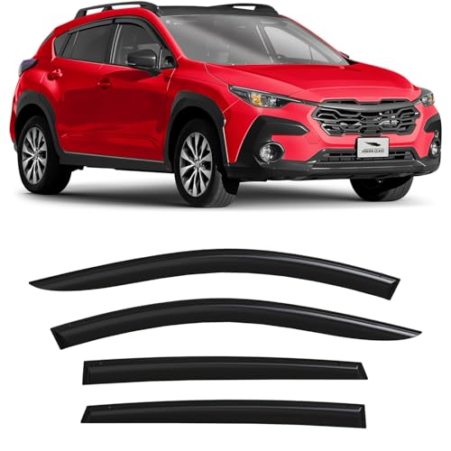 Voron Glass Tape-on Extra Durable Rain Guards for Subaru XV Crosstrek 2024-2026, Window Deflectors, Vent Window Visors, 4 Pieces - 101184 - color: For XV Crosstrek 24-26