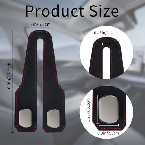 Car Seat Headrest Hooks for Purses and Bags, 4 Pack Bag Purse Holder for Car With Double Metal Hooks, Car Purse Hanger, Headrest Back Seat Handbags Hook Cute Hanging Accessories, Black - color: Black 4pcs