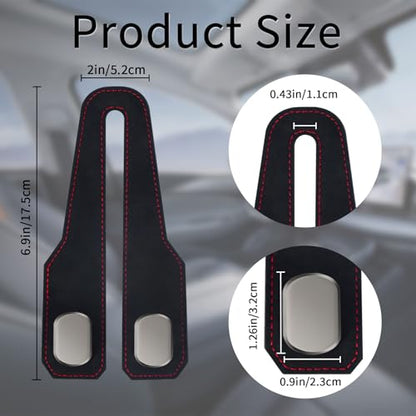 Car Seat Headrest Hooks for Purses and Bags, 2 Pack Bag Purse Holder for Car With Double Metal Hooks, Car Purse Hanger, Headrest Back Seat Handbags Hook Cute Hanging Accessories, Black - color: Black 2pcs