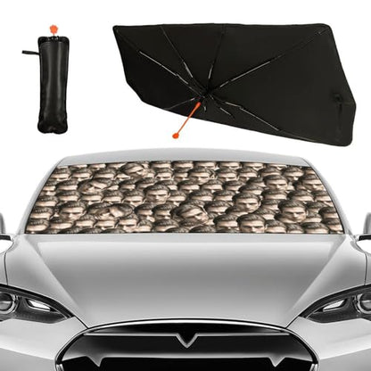 Custom Face Car Windshield Sun Shade Customized Foldable Front Window Sunshade UV Rays Protector Shield Vehicle Cover for Car Sedans SUV Trucks 57" X 30" - color: Custom Face