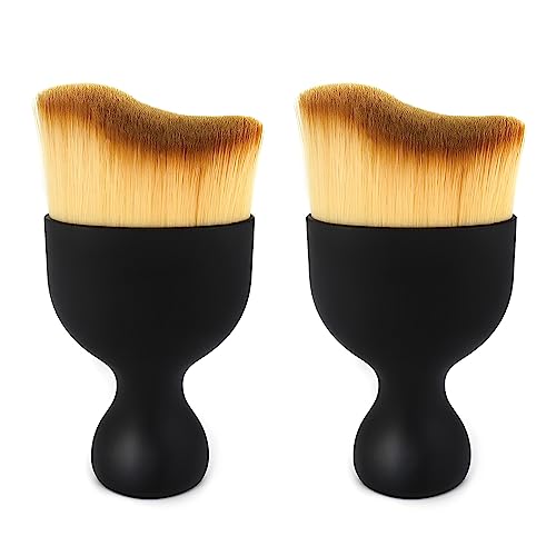 Car Interior Cleaning Brush Car Duster Interior with Ultra Soft Bristles Auto Detailing Brushes Dusting Car Accessories for Dashboard, AC Vents, Leather, Scratch-Free (2Pack) - size: 2Pack