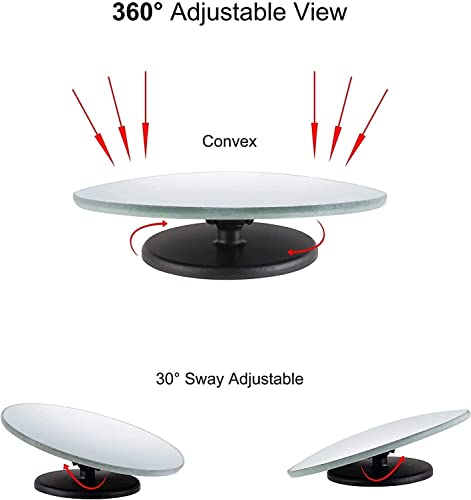 Verivue 2-Inch Round Blind Spot Mirrors for Cars, Universal Fit, HD Convex Wide Angle, Stick-On Frameless Side Mirror Blindspot, Adjustable Blind Spot Mirror for Car Side Mirrors, 2-Pack - size: Round