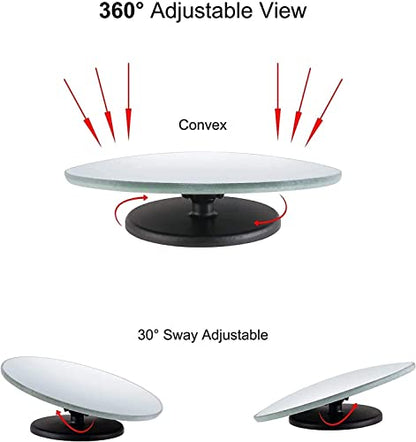 Verivue 2-Inch Round Blind Spot Mirrors for Cars, Universal Fit, HD Convex Wide Angle, Stick-On Frameless Side Mirror Blindspot, Adjustable Blind Spot Mirror for Car Side Mirrors, 2-Pack - size: Round