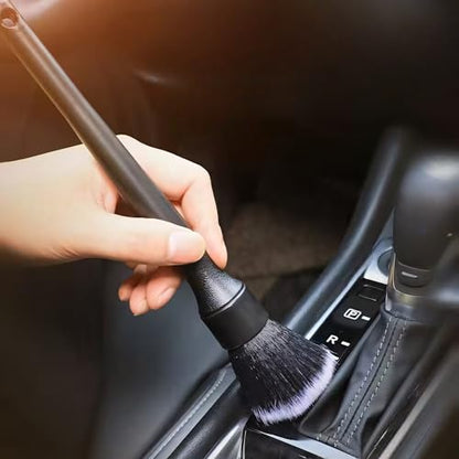 Ultra-Soft Car Detailing Brush Set, Scratch-Free Cleaning Brushes for Interior and Exterior, Air Vents, Dashboard, Wheels, Engine Bay, and Leather Surfaces - size: 2 PCS