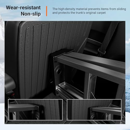 powoq 6 Seats Cargo Mat Compatible with 2016-2026 Dodge Durango Trunk Mat TPE 2nd Back Seat Protector Cargo Liner Trunk Liner Replacement for 2016-2026 Dodge Durango Accessories - color: 6 Seats 2nd Row Backrest Mat